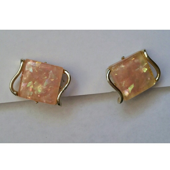 Vintage Coro confetti thermoset lucite earrings - Picture 4 of 6
